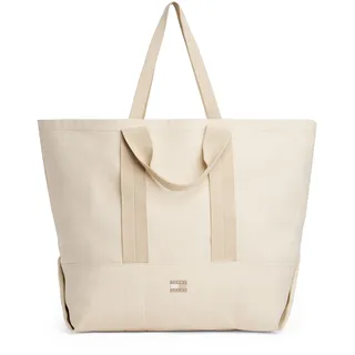 Tommy Jeans Tragetasche "TJW TOTE EDITION CANVAS", Damen Henkeltasche, Shopper, Schultertasche mit Logo-Schriftzug, creme