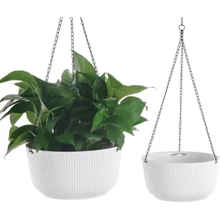 Pflanzenkübel - Hängender Blumentopf hängende Pflanzenkübel - weiß - 2er Pack - Home-Office - 22cm