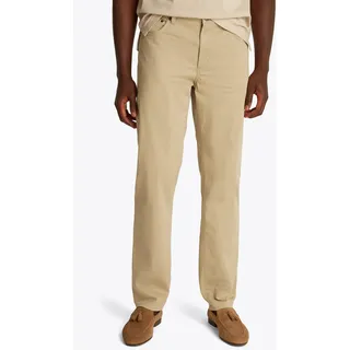 Stoffhose TOMMY HILFIGER "DENTON 5PKT COTTON SATIN", Herren, Gr. 31, Länge 32, grün (batique khaki), Web, Obermaterial: 98% Baumwolle, 2% Elasthan, straight fit normal, Hosen Stoffhose