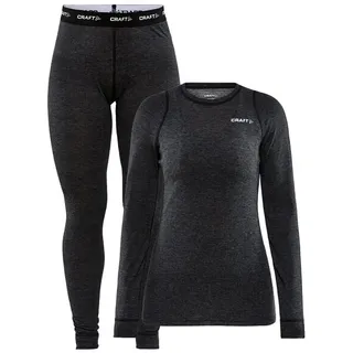 Craft Damen Core Wool Merino Unterwäsche Set (Größe XL, schwarz)