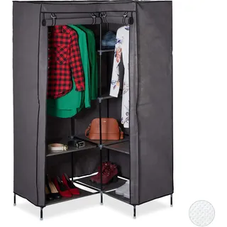 Relaxdays Eckschrank 3. Generation 100 x 170 x 83 cm Anthrazit