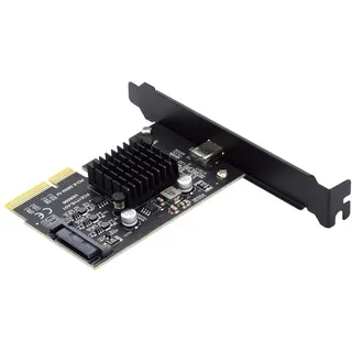 cablecc USB 3.2 Gen2 Typ-C 20Gbps USB-C auf PCI-E 4X Express Card Adapter für Desktop Motherboard
