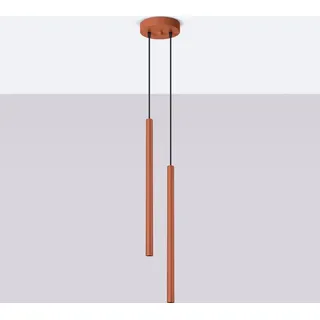Pendelleuchte PASTELO 2 roter Ocker 2xG9 8W Stahl 104x15x15cm Sollux Lighting - Rot