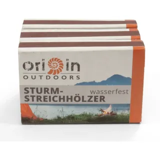 Origin Outdoors Wasserfeste Sturmstreichhölzer (3 x 20 Stück) braun 