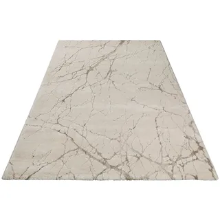 WECON HOME »Linus« rechteckig 18 mm Höhe Gewebt, Hoch-Tief, pflegeleicht, Marmor Optik, Scandi, Wohnzimmer,