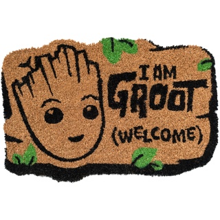 Grupo Erik Kokosmatte Fußmatte Marvel Groot - Schmutzfangmatte 40x60 cm - Fussmatte Lustig - Türmatte Innen