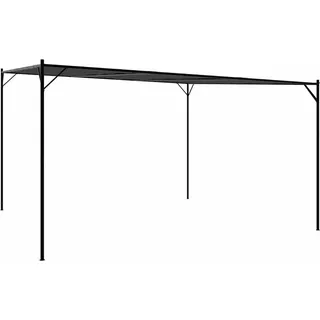 vidaXL Pavillon Anthrazit 4x4 m 180 g/m2 Stoff und Stahl - Grau