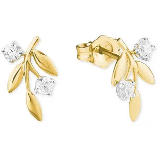 Amor Paar Ohrstecker »2020250« mit Zirkonia (synth.) goldfarben