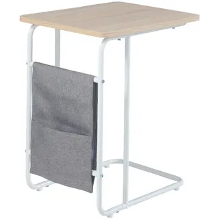 [en.casa] Laptoptisch Dyrøy Weiß / Eiche