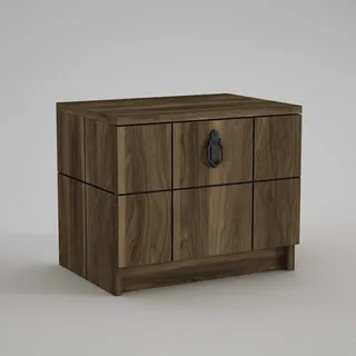 moebel17 4135 Lost Kommode Sideboard Wohnzimmerschrank Schrank für Flur, Holzoptik, Walnuss, großes Aufbewahrungsfach, mit Tür, 49 x 41 x 35 cm