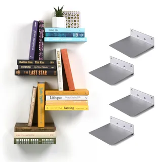 Bücherregal Wandregal für die Wand | Schwebendes Wandregal mit verdeckter Halterung | Wandboard für Bücher | Regale für Wände | Wall Shelf Book Shelf zur platzsparenden Aufbewahrung