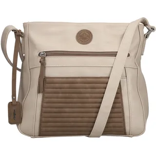 Rieker Umhängetasche Kunstleder Creme/Braun