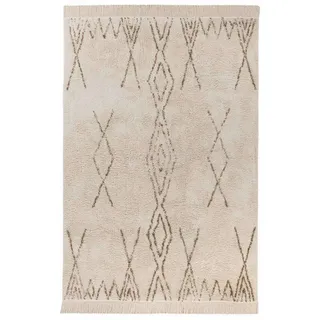 Novel Flachwebeteppich , Braun, Creme , Textil , Abstraktes , rechteckig , 120x170 cm , pflegeleicht , Teppiche und Böden, Teppiche, Moderne Teppiche