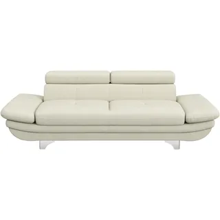 Cotta Big-Sofa Kunstleder 3-Sitzer Weiß