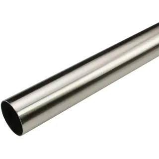 Gardinenstange LIEDECO "Gardinenstange, Liedeco, Stilrohr Ø 28 mm (1 Stück)" Gr. 4, silber (edelstahlfarben), L:240cm Ø:28mm, Metall, Gardinenstangen, Gardinenstange