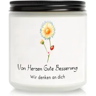 Geschenke zuGenesungsgeschenk Frauen, Mutmacher Geschenk für Freundin Schwester Depressive zum Weihnachten Geburtstag Get Well Soon Giftsr Guten Besserung, Handmade Lavendel-Soja-Duftkerze