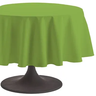 Coucke Tischdecke rund Uni Brokkoli Baumwolle 180 cm