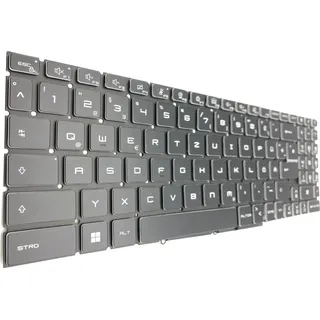DEUTSCHE - Tastatur Schwarz, RGB Beleuchtung kompatibel für MSI GF66 Katana 12UDO/12UDOK (MS-1584) - Schwarz