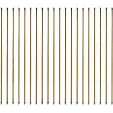 Bild Stahl-Pflanzstab Bambusoptik-Set, Stahl-Rankstab, Pflanzenstütze, Rankhilfe, Pflanzstäbe, Tomatenstäbe, Braun, 20 Stück, 180 cm, 89141