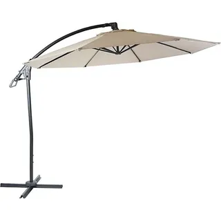 Mendler Deluxe Ampelschirm Ø 300 cm Beige