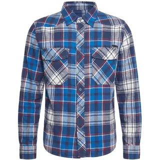 Brandit Textil Check Langarmhemd Blau L
