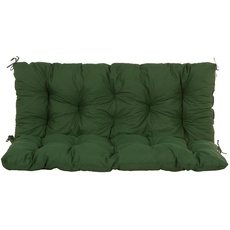 Bild Bankauflage 120x50 Outdoor Frigiliana Sitzpolster grün Gartenbank Auflage gesteppt einteilig mit Schnüren