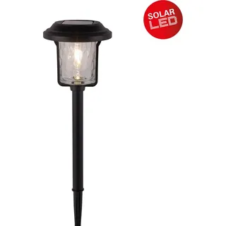 NÄVE Solarleuchte Glas/Metall H: 54,7 cm inkl. Dämmerungssensor schwarz