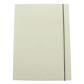 Ursus 5544000 - Sammelmappe mit Gummizug, weiß, DIN A3, unbedruckt, aus Graukarton (Recyclingqualität), ideal zum Aufbewahrung und Transportieren von Zeichnungen, Bildern und Unterlagen