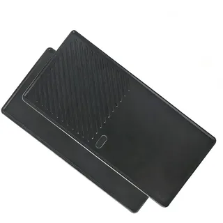 GriHero Gusseisen Grillplatte für Enders Monroe Pro 3, Boston 3, Enders Colorado 3 & Landmann Triton 3, 43 x 20,5 cm Gussplatte Plancha Zubehör 1/3 Gusseisen