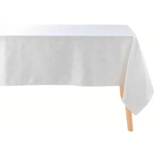 Douceur d ́intérieur Tischdecke Jacquard Yarn 140/250 cm , Weiß , Textil , Heimtextilien, Wohntextilien, Tischwäsche, Tischdecken
