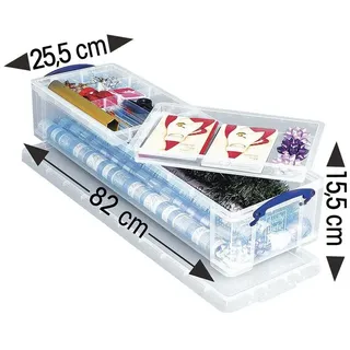 Really Useful Box Aufbewahrungsbox 80 x 25,5 x 15,5 cm 2-tlg. transparent