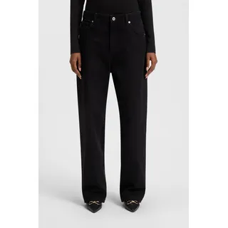 HUGO 5-Pocket-Jeans "Leni" Loose Fit Baggy Jeans Wide Leg Low to Mid Waist, schwarz 001