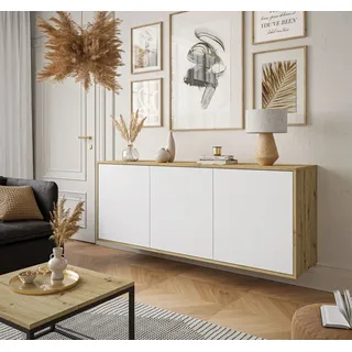 Hängekommode SANAYI Artisan Eiche/ Weiß - Braun