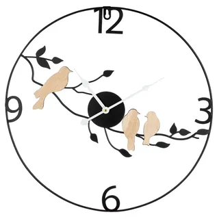 Gilde Wanduhr 50 cm 60271 schwarz/beige