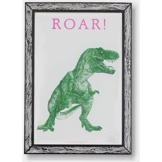 GOODNIGHT LIGHT Grüner Dinosaurier-Poster Roar A3 21x29 - Gedruckt auf Papier 250 g - Wandposter - Rahmenfolien - Bilder für Wohnzimmer - Dekorative Poster