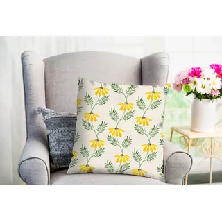 queence Dekokissen »Fargo« Blumen, gelb