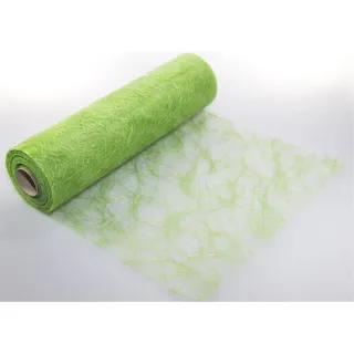 Protinam Sizoweb Tischläufer Tischband 25 Meter Rolle zur Dekoration für verschiedene Anlässe wie Ostern, Weihnachten, Hochzeit oder Taufe (Farbe: Hellgrün, Maße: 30 cm x 25 m, besonders robust, abwaschbar)