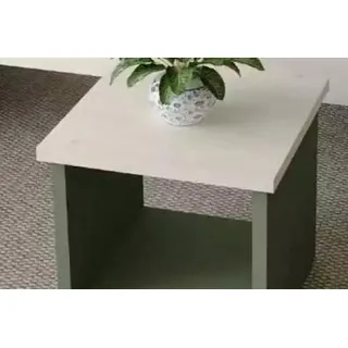 Moderner Quadratischer Couchtisch Luxus Büro Beistelltisch Holztisch Tisch - Weiß