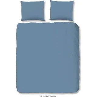HIP Bettwäsche-Set Uni 240 x 200/220 cm Eisblau - Blau