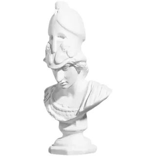 Griechische Büste Deko Athena 1 Stück Kunstharz Plaster Weihnachten Feier | Klassische Kleiner Büste, Weiße Figur mit Detailreicher Oberfläche, für Regale, Studio und Sammler