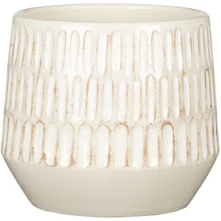 Scheurich Mavi Blumentopf aus Keramik, Creme, Ø 17,64 cm, H 16,5 cm | 6 l Volumen