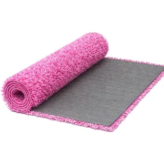 Internethandel Pfordt Kunstrasen Hochflor Star Pink 150x200 cm, 25 mm | dichte Struktur mit angenehmem Laufgefühl, Ablauflöchern und 27 mm Gesamthöhe für Balkon, Terrasse, Garten und Wintergarten