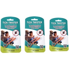Tick Twister 00100-O Triple Tick Remover Small and Large, Orange, Three Zeckentwister Zeckenentferner klein und groß, DREI Sets