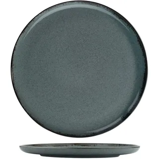 Elegantes 24-teiliges Speiseservice, 100% Porzellan, Blau | Inklusive Servierteller, Schüsseln und Dessertteller | Spülmaschinen- und mikrowellengeeignet
