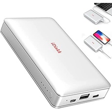 iDiskk 2 TB (2000GB) Externe iPhone-Festplatte für iPhone/iPad mit 10.000 mAh Powerbank, 2-in-1 MFi-zertifizierter HDD iPhone Lightning USB-Fotostick für iOS Type-C/Android-Handys Mac und PCs