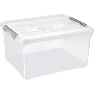 Curver 243813 Aufbewahrungsbox HANDY stapelbar (L x B x H) 490 x 390 x 250mm Transparent, Silber 1St