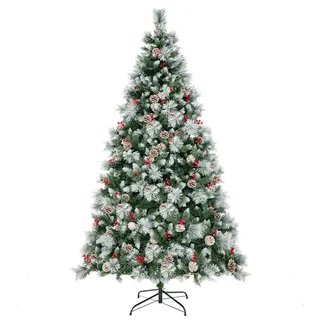 Costway Weihnachtsbaum 210cm Grün , Kunststoff , 210 cm , Dekoration, Weihnachtsdekoration, Christbäume & Zubehör