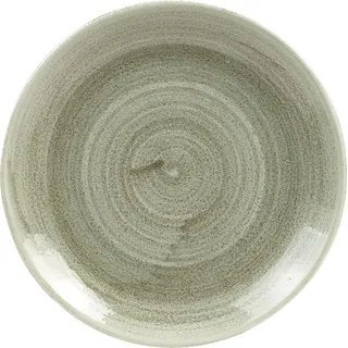 CHURCHILL Stonecast Burnished Green Teller flach, coup, ø: 165 mm