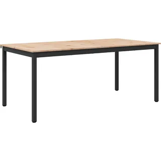 vidaXL Esstisch Natur 180 x 90 x 75 cm Massives Kiefernholz - Braun
