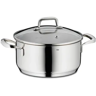 Kela Bratentopf , Silberfarben , Metall , 2,4 l , 10 cm , Kochgeschirr, Töpfe, Diverse Spezialtöpfe